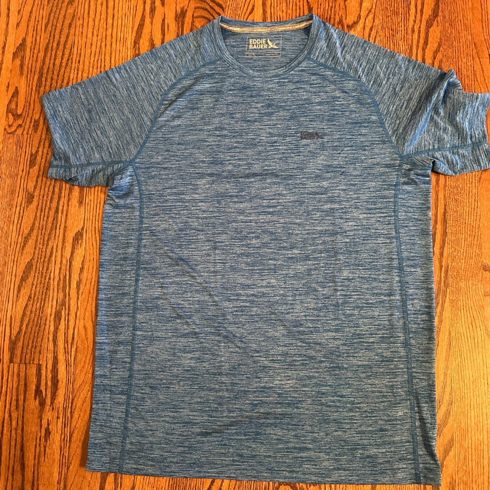 Eddie Bauer Heathered Blue Short Sleeve Tee